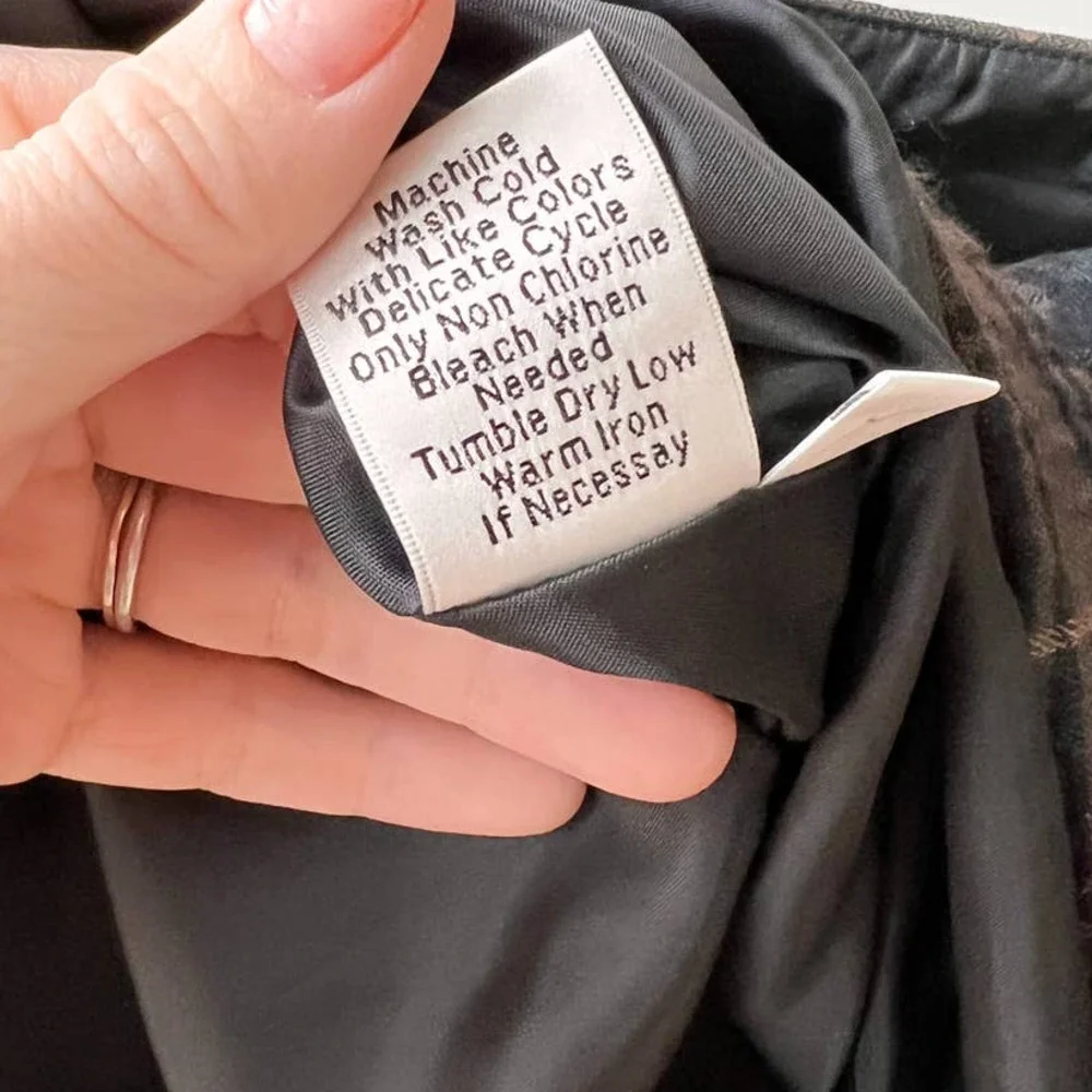CABI Women's Vintage Brown/Black Plaid Seer Sucker Fit-n-Flare Skirt size 4 - Picture 8 of 8